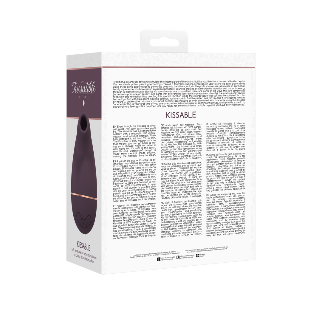 Irresistible by shots Kissable - Zuig Vibrator (8714273549341)