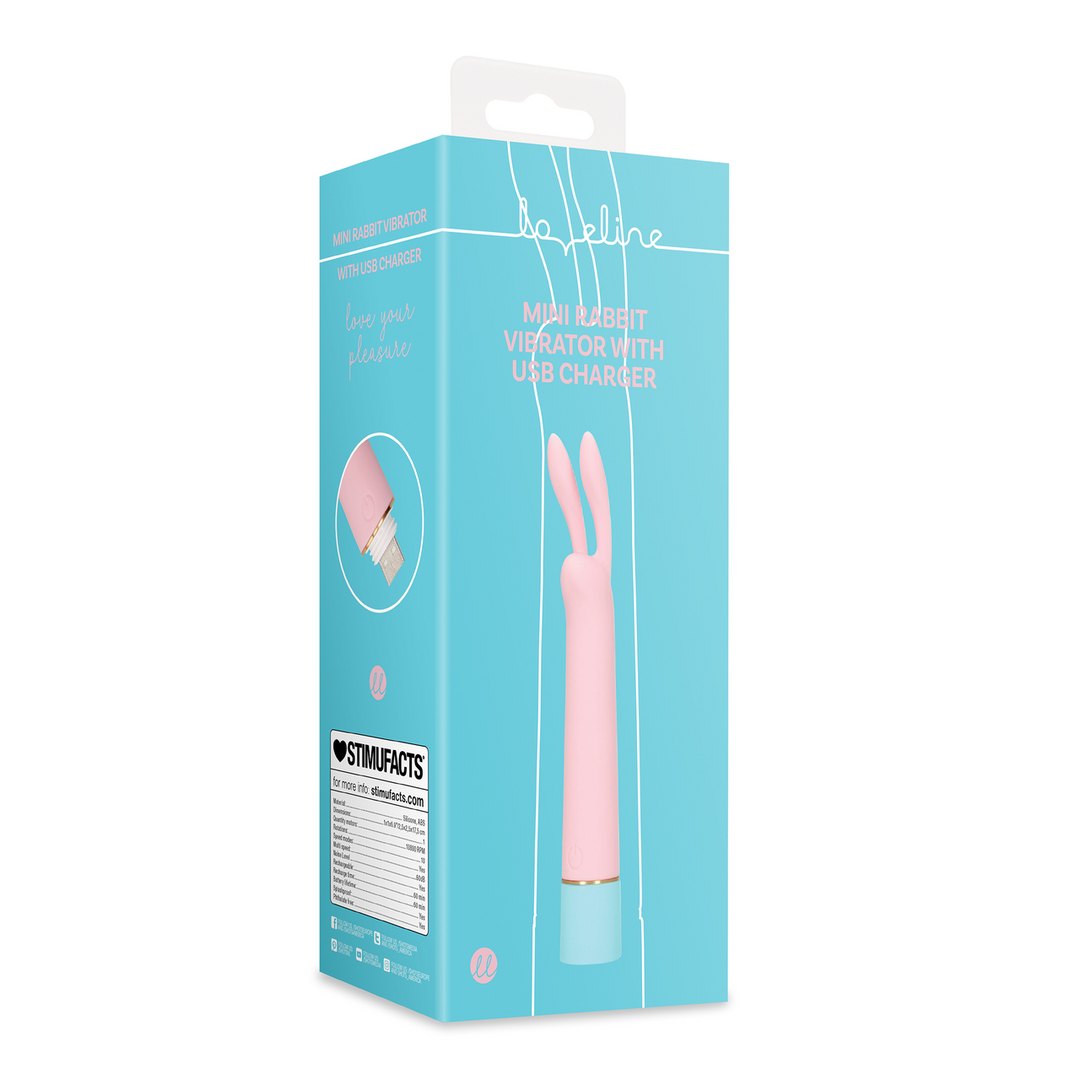 Loveline by shots Mini Rabbit Vibrator met USB Oplader - Cherry Chiffon (8714273049377)