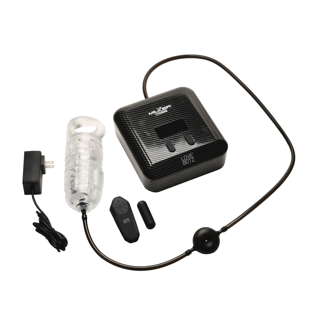 Xr brands De Milker Stamina - Automatische Vibratie en Zuig Stroker - Transparant (848518053961)