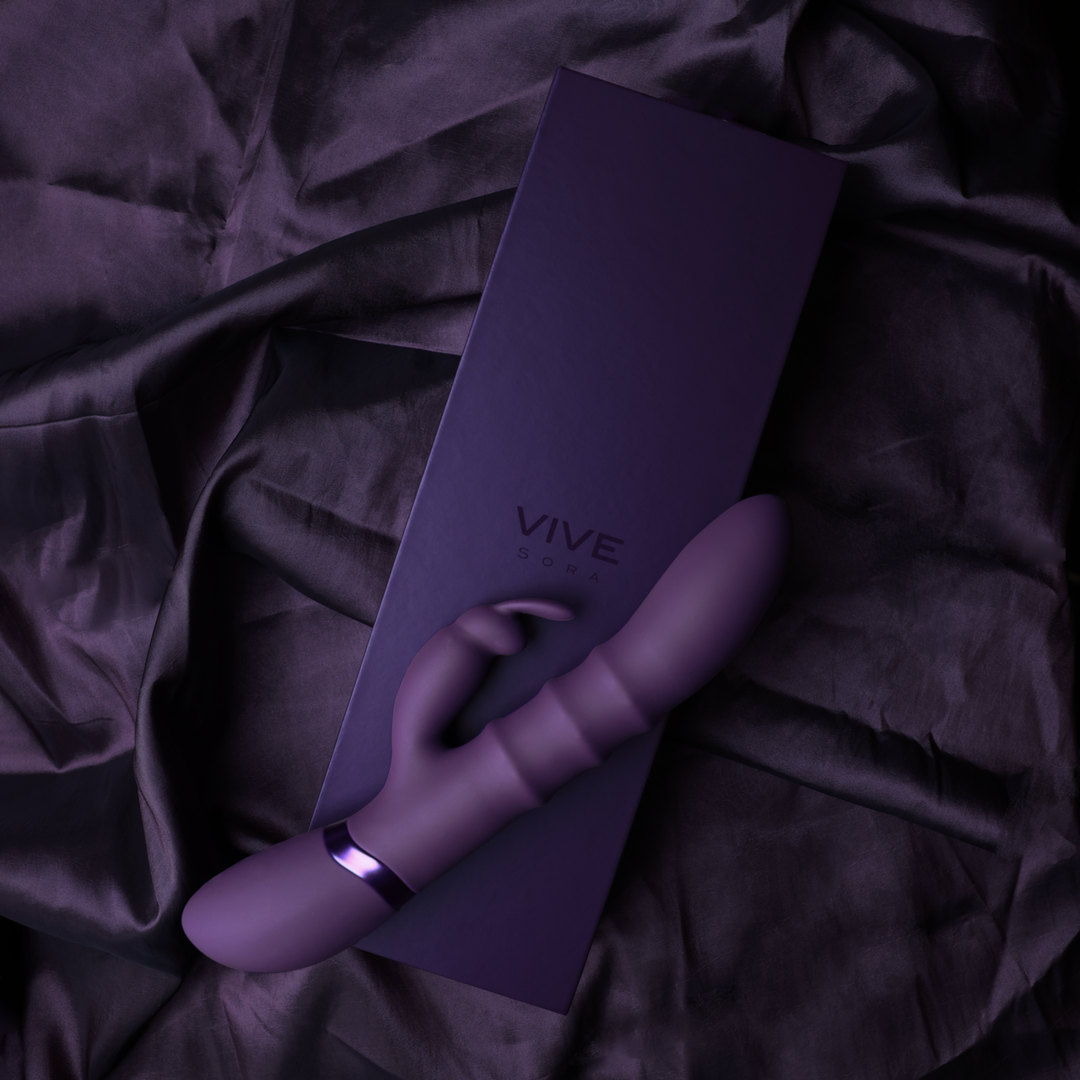 Vive by shots Sora - Up  Down Stimulerende Ringen, Vibrerende G-Spot Rabbit - Paars (8714273493286)