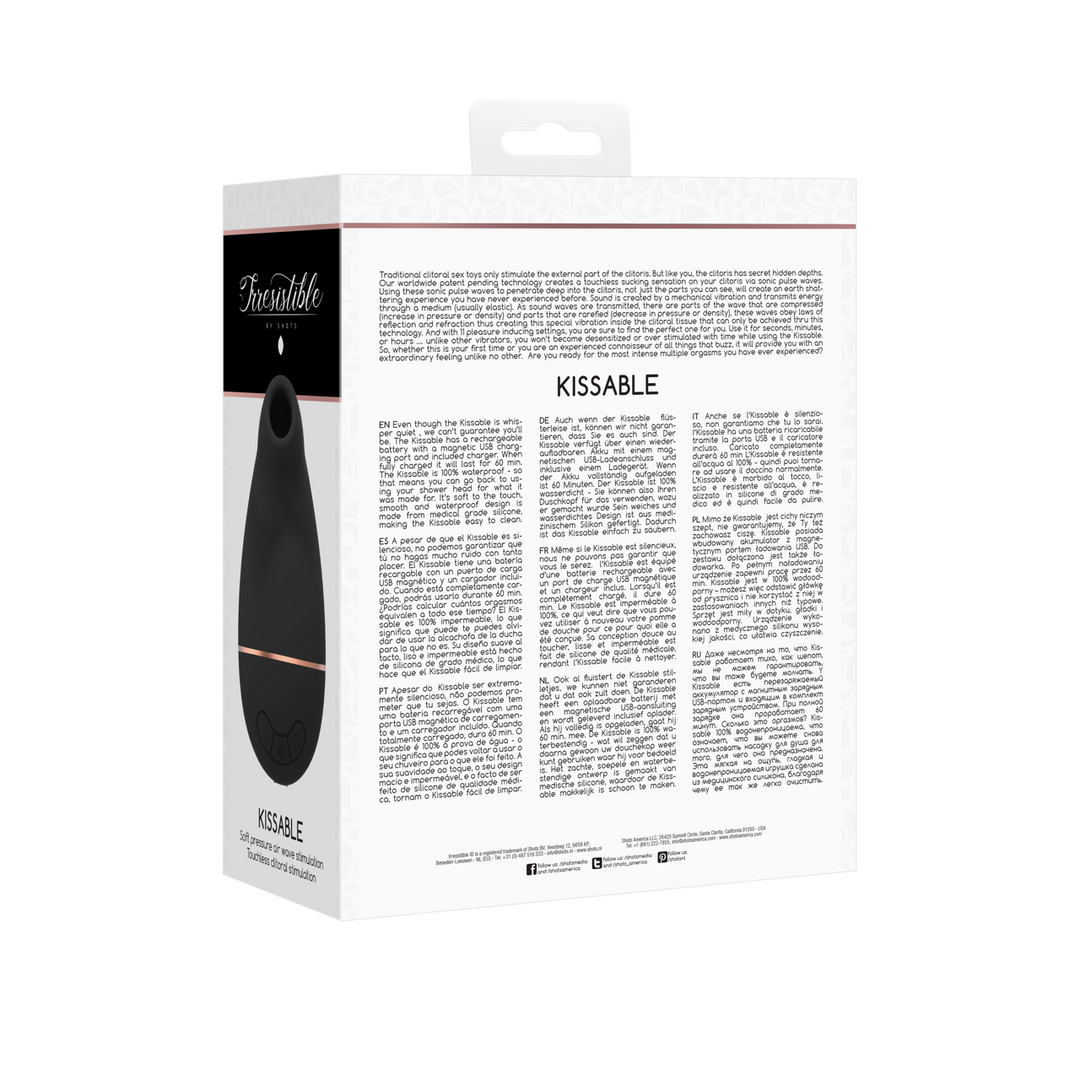 Irresistible by shots Kissable - Zuig Vibrator (8714273549310)