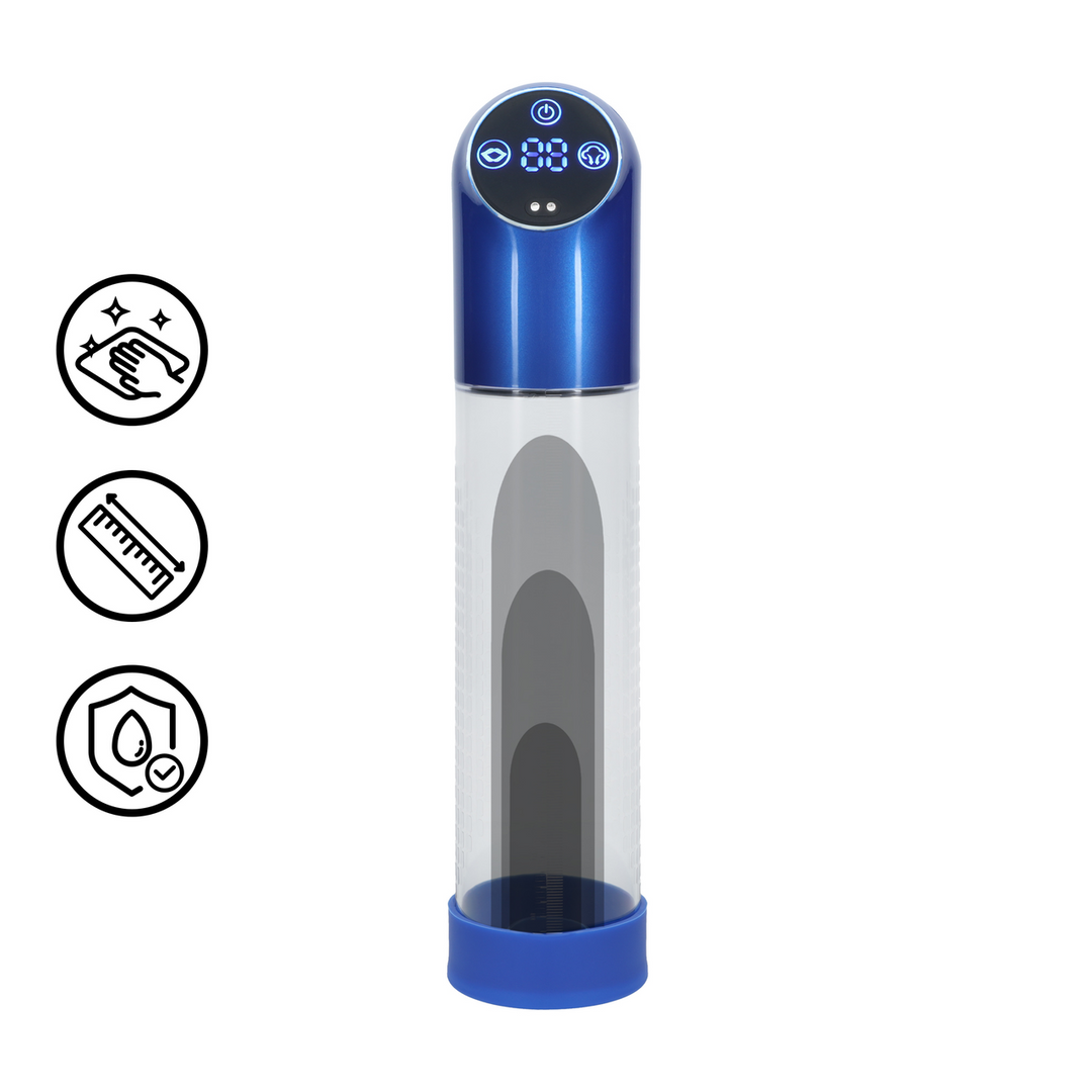 Pumped by shots Automatische Waterdichte Pomp - Metaal Blauw (8714273058348)