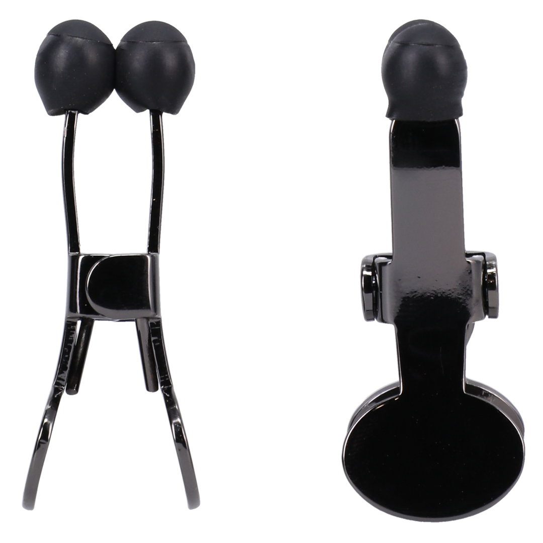 Doc johnson Nippers - RVS Nipple Klemmen met Silicone Tip - Zwart (782421088699)