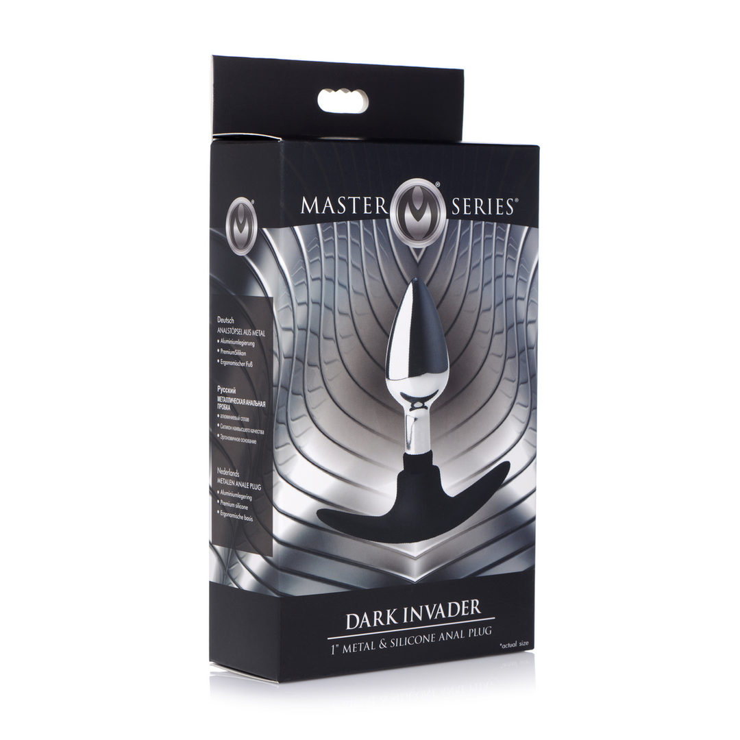 Xr brands Dark Invader - Metaal en Silicoon Anale Plug - Klein (848518036124)