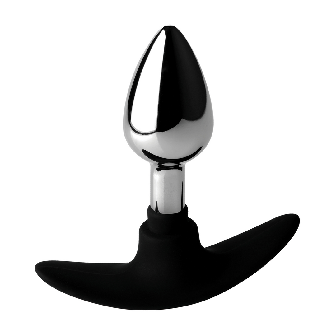 Xr brands Dark Invader - Metaal en Silicoon Anale Plug - Klein (848518036124)