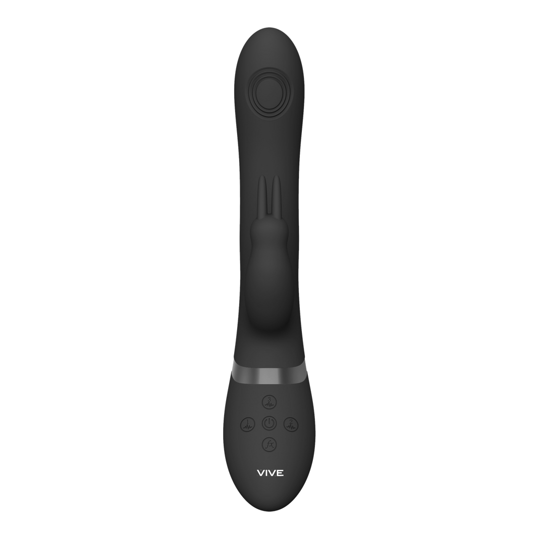 Vive by shots Rini - Pulse Wave Vibrerende Dubbele Penetratie Rabbit - Zwart (7423522539521)