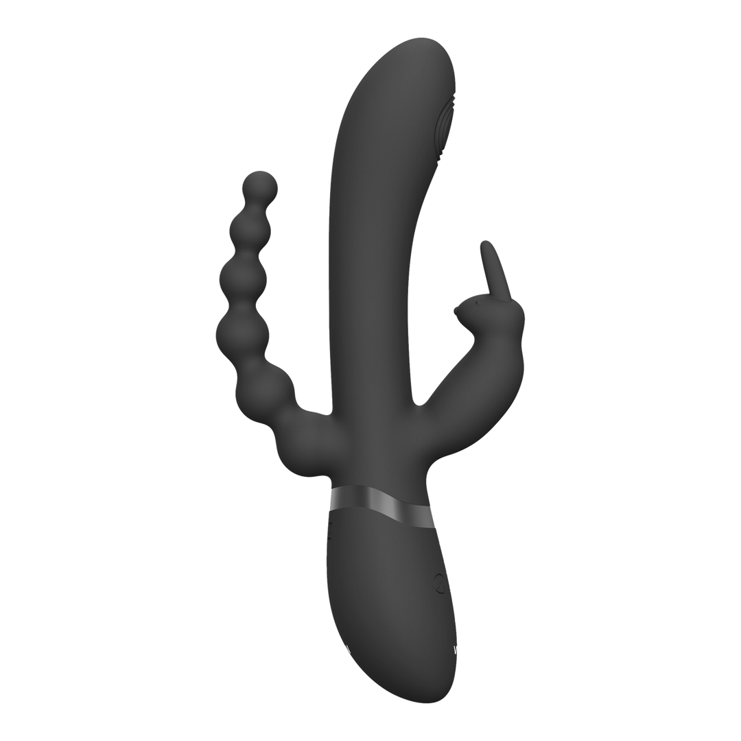 Vive by shots Rini - Pulse Wave Vibrerende Dubbele Penetratie Rabbit - Zwart (7423522539521)