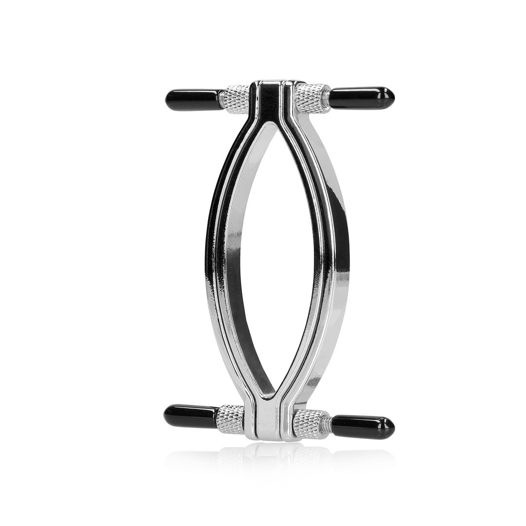 Ouch! by shots Verstelbare Pussy Clamp - Zilver (8714273048011)