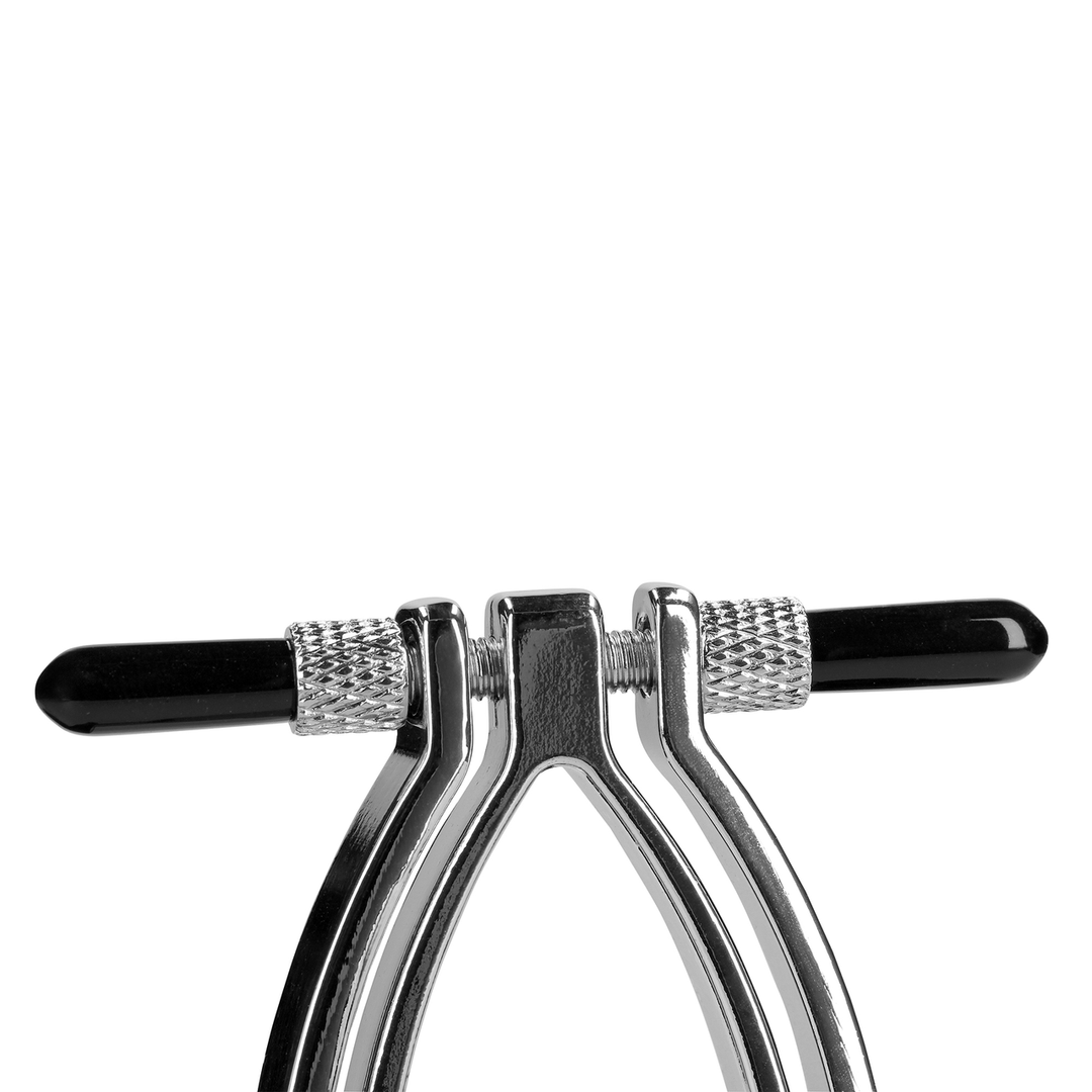 Ouch! by shots Verstelbare Pussy Clamp - Zilver (8714273048011)