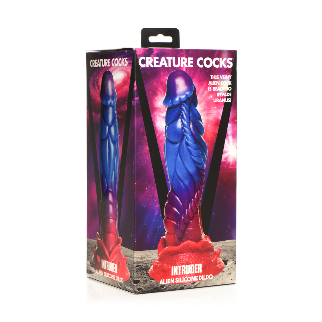 Xr brands Intruder - Alien Silicone Dildo - Paars (848518052469)