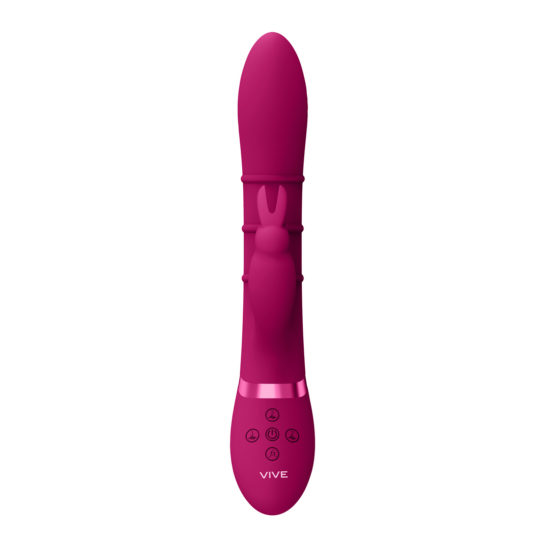 Vive by shots Sora - Up Down Stimulerende Ringen, Vibrerende G-Spot Rabbit - Roze (8714273493217)