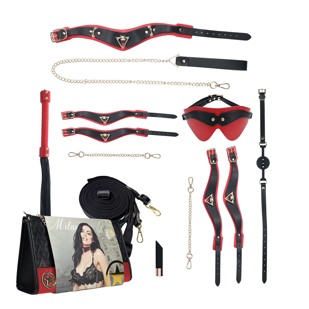 Ouch! by shots Milan Collectie - Kit met Tas - Zwart/Rood (8714273056023)
