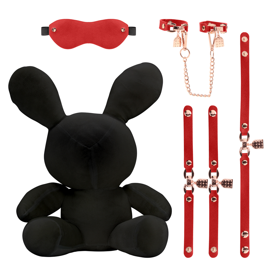 S-line by shots Konijnen Bondage - Velvet - Groot - Zwart (8714273055576)