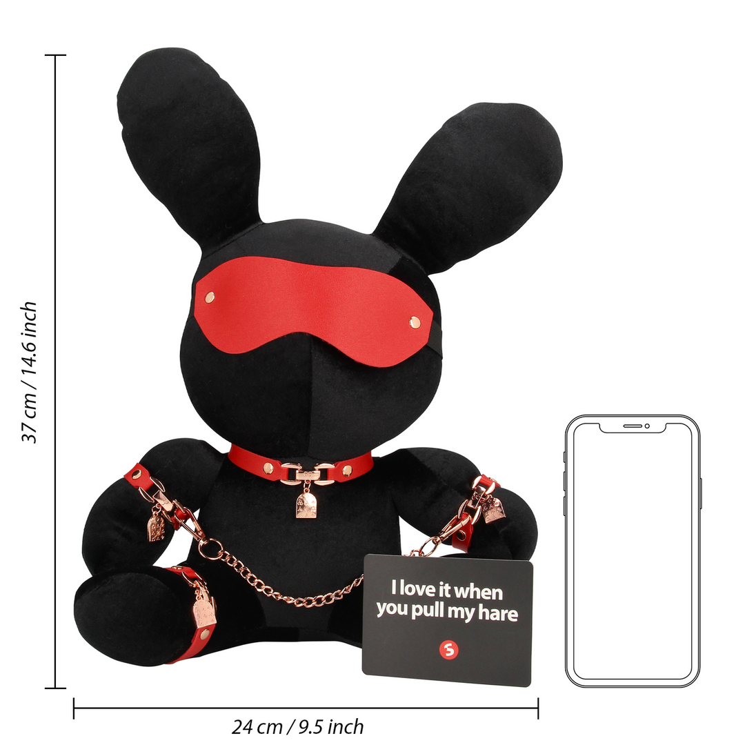 S-line by shots Konijnen Bondage - Velvet - Groot - Zwart (8714273055576)