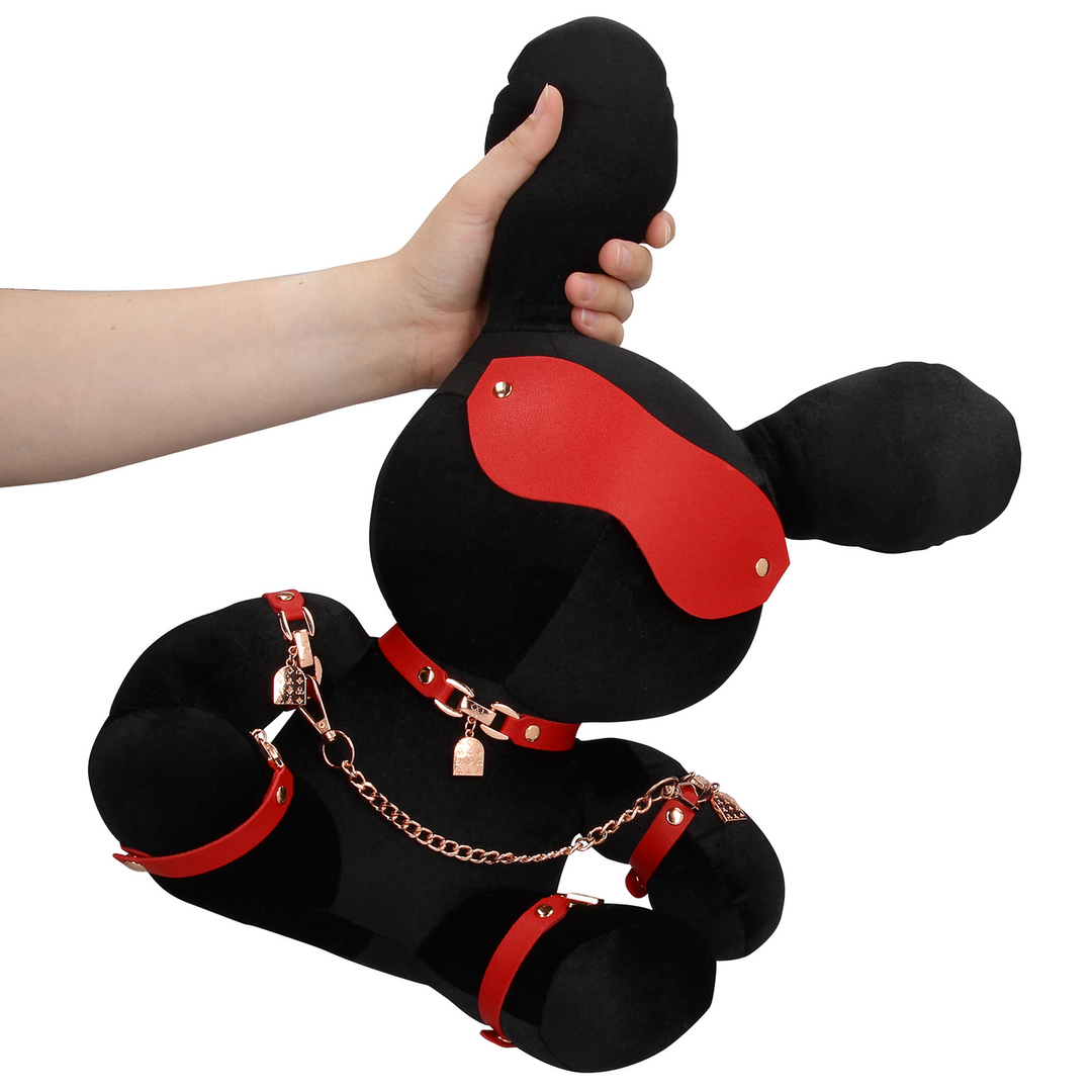 S-line by shots Konijnen Bondage - Velvet - Groot - Zwart (8714273055576)