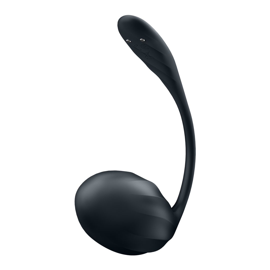 Satisfyer Ribbed Petal Connect App - Draagbare Koppel Vibrator - Zwart (4061504002767)