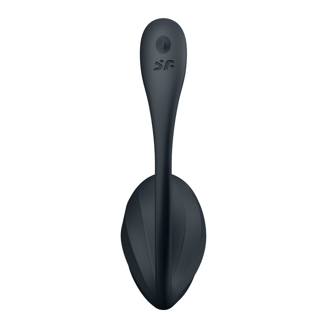 Satisfyer Ribbed Petal Connect App - Draagbare Koppel Vibrator - Zwart (4061504002767)