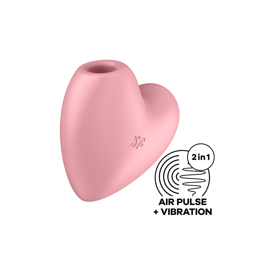 Satisfyer Cutie Heart - Air Pulse Stimulator en Vibratie - Licht Rood (4061504037264)