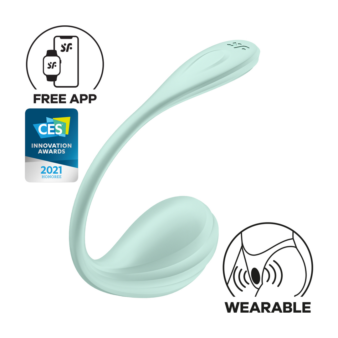 Satisfyer Smooth Petal Connect App - Draagbare Paar Vibrator - Mint (4061504002736)