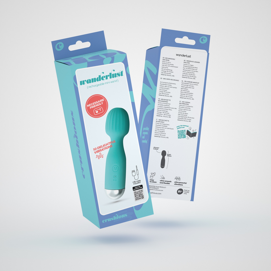 Crushious Wanderlust - Mini Wand Massager - Muntgroen (7403254159747)