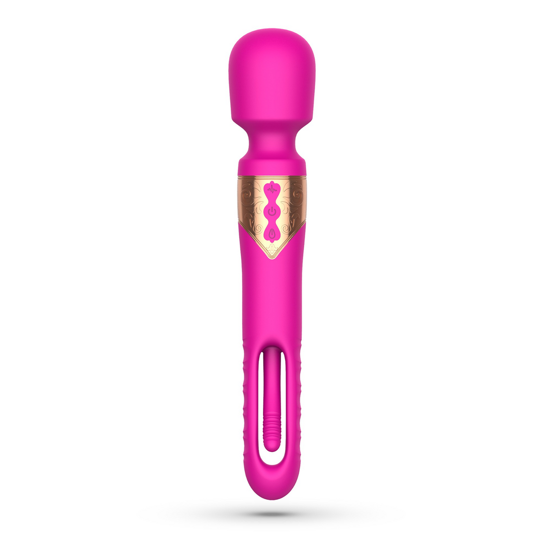 Crushious Big Ben - Dual Wand Massager met Flicker - Roze (7403254158900)