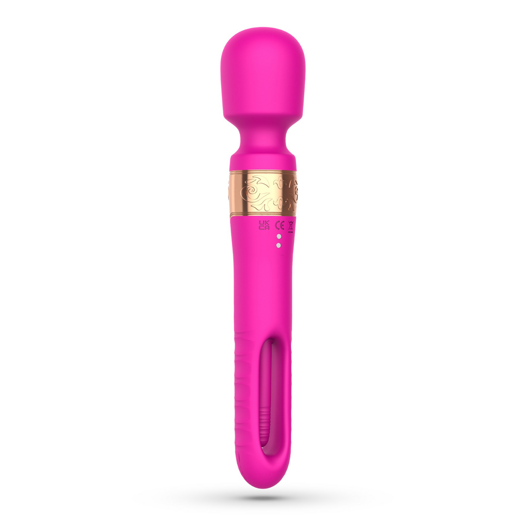 Crushious Big Ben - Dual Wand Massager met Flicker - Roze (7403254158900)