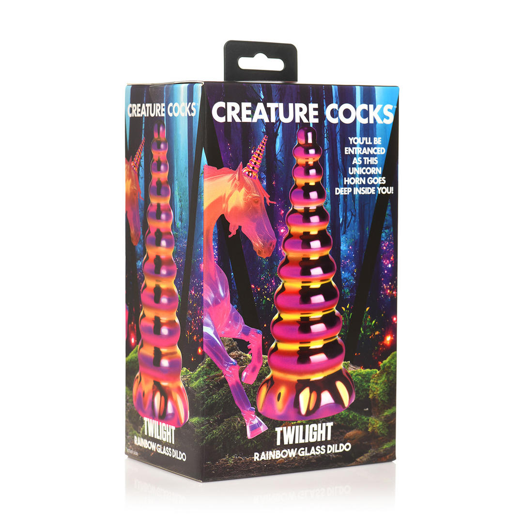 Xr brands Twilight - Rainbow Glazen Dildo (848518053800)