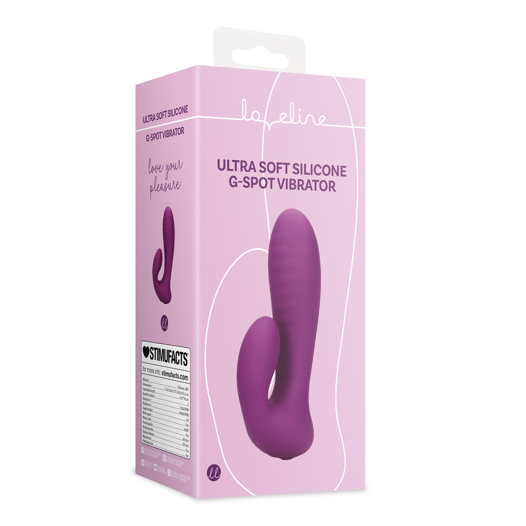 Loveline by shots Ultra Soft Silicone G-Spot Vibrator - Orchidee Paars (8714273048967)