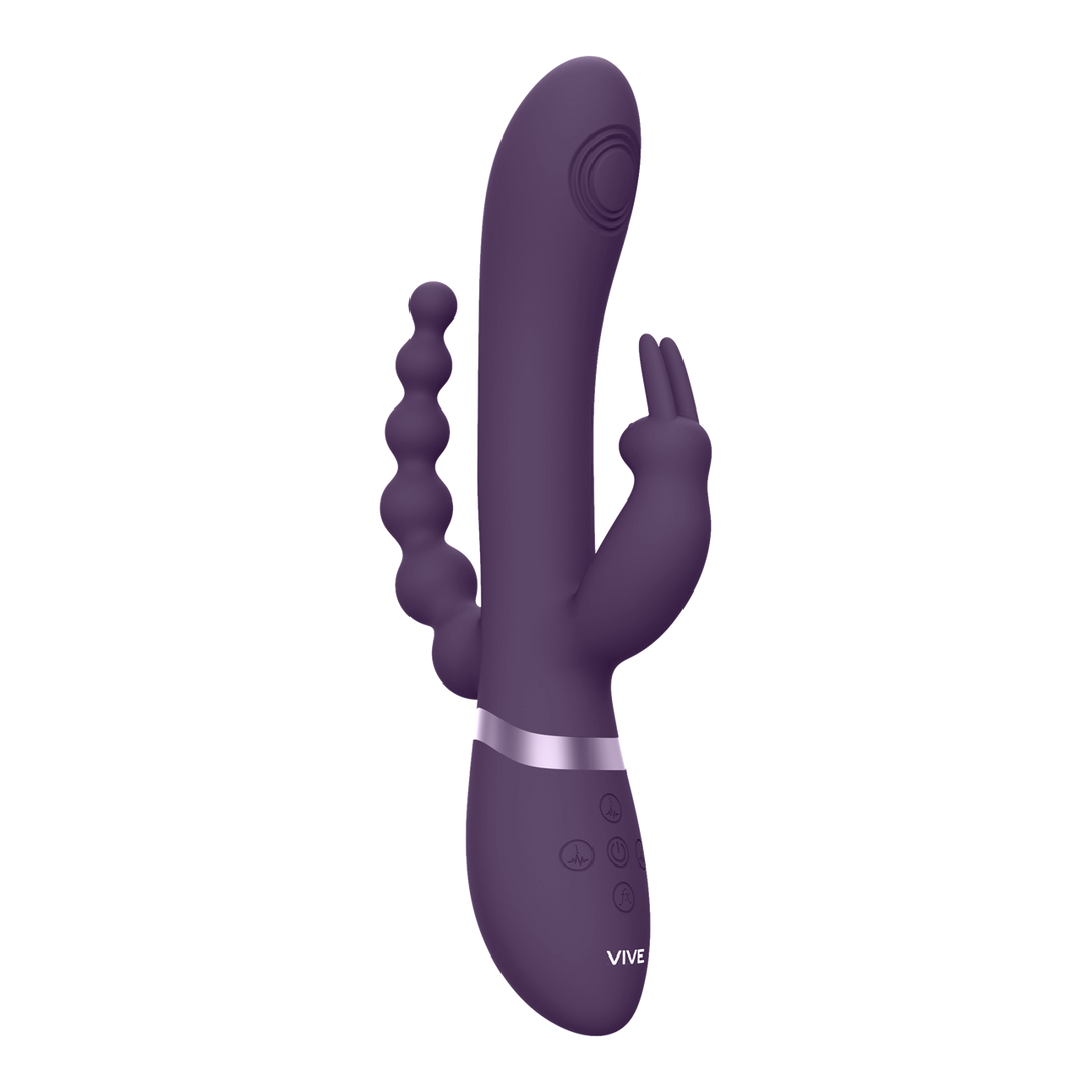 Vive by shots Rini - Pulse Wave Vibrating Double Penetration Rabbit - Paars (7423522539538)