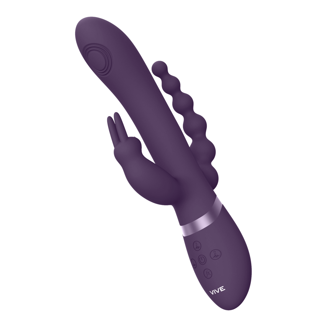 Vive by shots Rini - Pulse Wave Vibrating Double Penetration Rabbit - Paars (7423522539538)