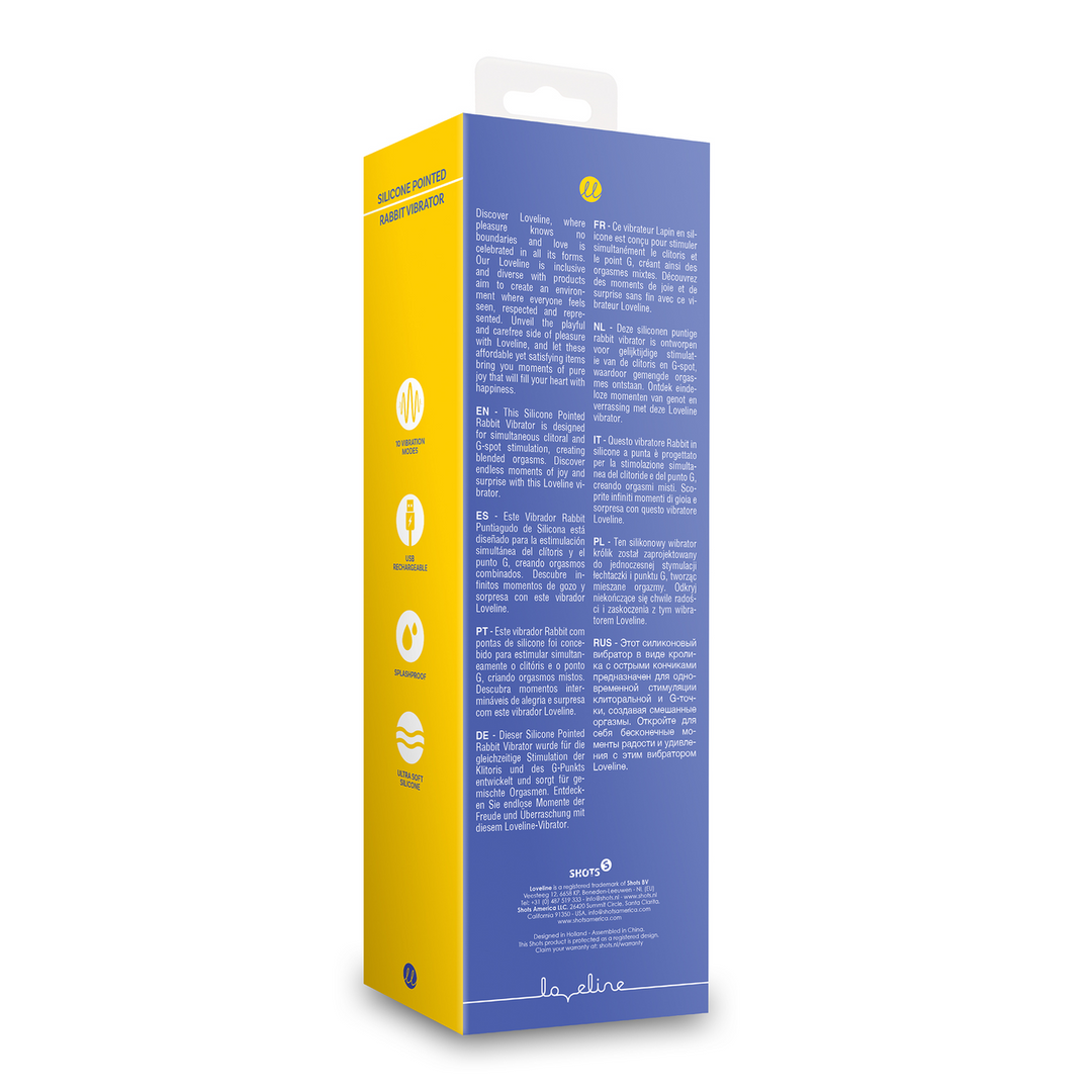 Loveline by shots Siliconen Puntige Konijnen Vibrator - Protanopia (8714273048912)