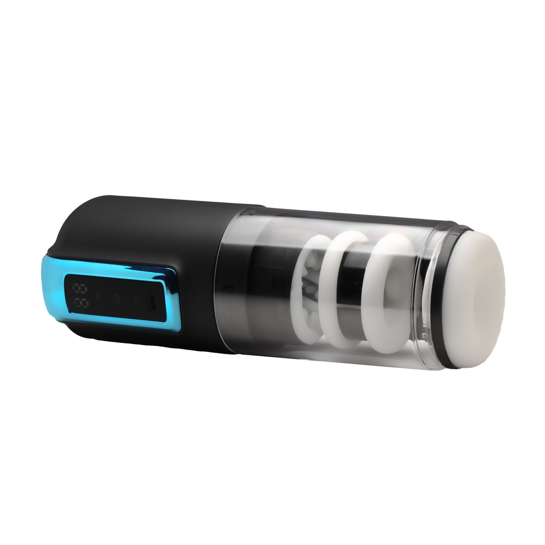 Xr brands Roto-Stroke - Duwende en Draaierende Masturbator - Zwart (848518056467)
