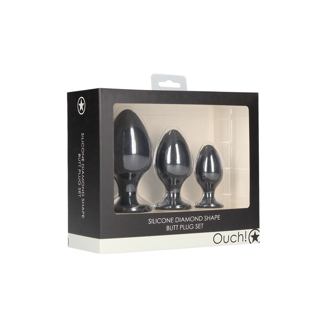 Ouch! by shots Diamantvormige Butt Plug Set (8714273925732)