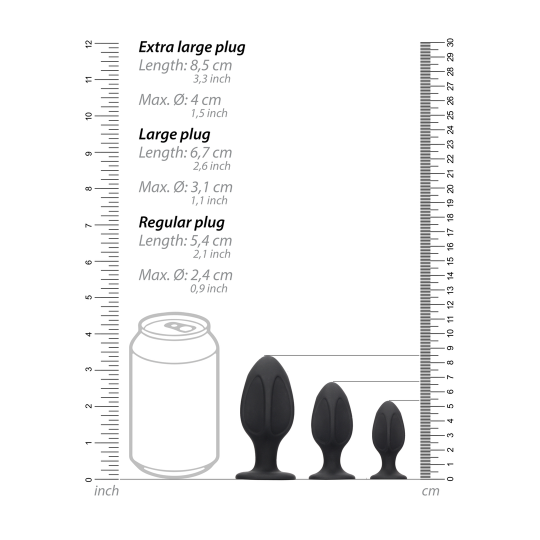 Ouch! by shots Diamantvormige Butt Plug Set (8714273925732)