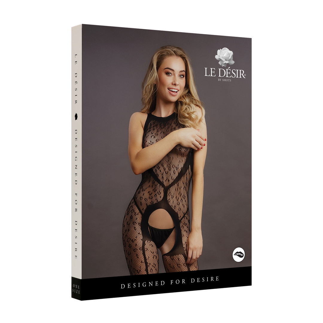 Le désir by shots Crotchless Leopard Bodystocking - One Size (8714273495839)