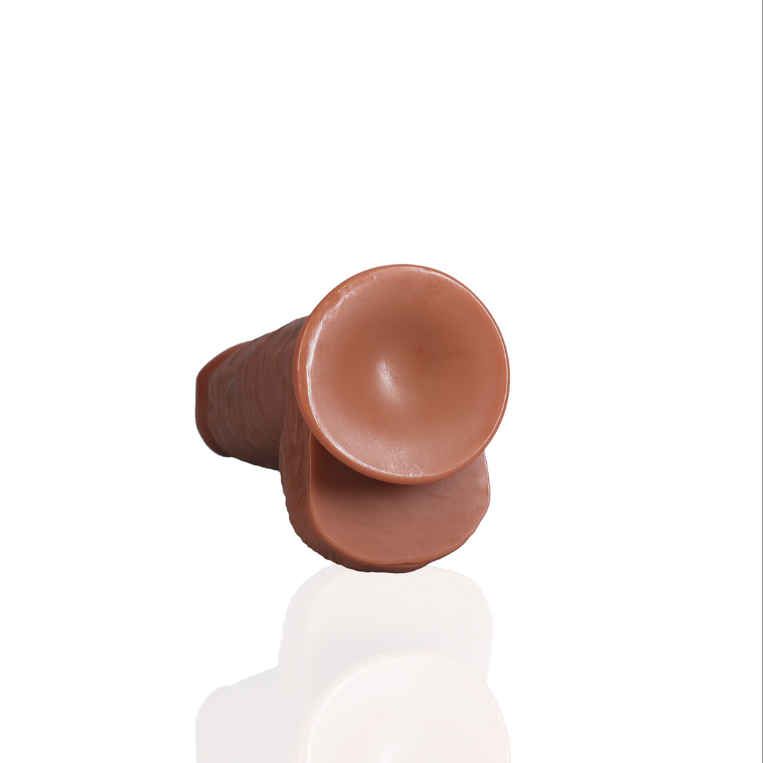 Realrock by shots Extra Dikke Recht met Ballen 8 / 20,3 cm - Tan (8714273505200)
