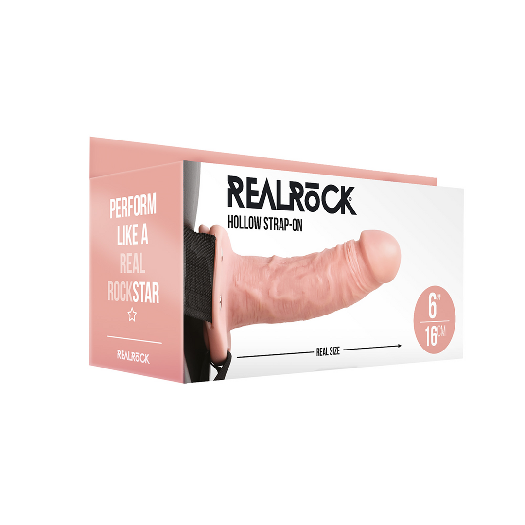Realrock by shots Hollow Strap-On zonder Balls - 6 / 15,5 cm (8714273521149)