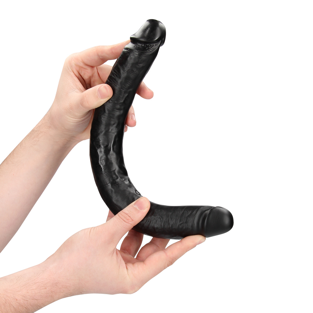 Realrock by shots Slim Double Ended Dong 14 / 35,6 cm - Zwart (8714273505637)