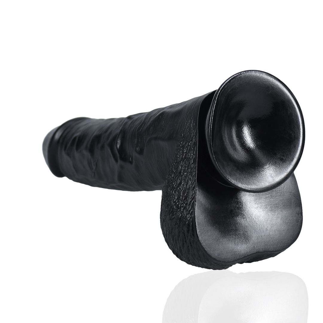 Realrock by shots Extra Large Straight met Ballen 13 / 33 cm - Zwart (8714273505002)