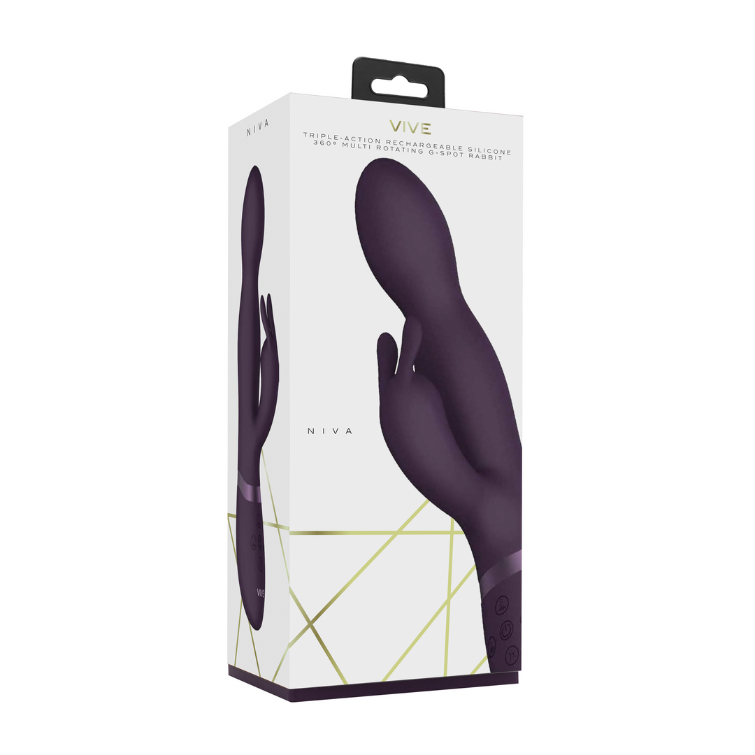 Vive by shots Niva - Draaibare Konijnen Vibrator - Paars (8714273521309)