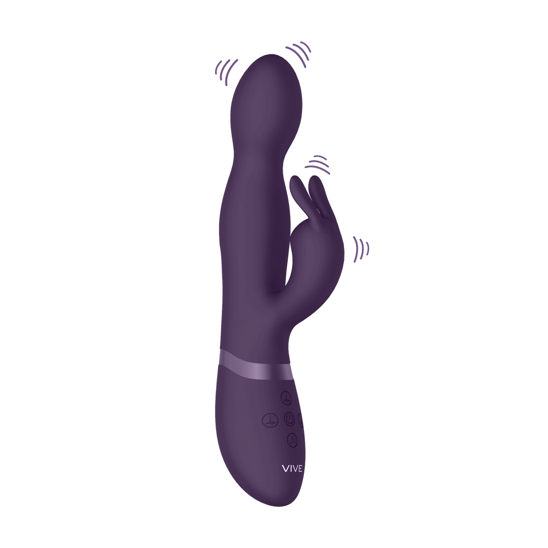 Vive by shots Niva - Draaibare Konijnen Vibrator - Paars (8714273521309)