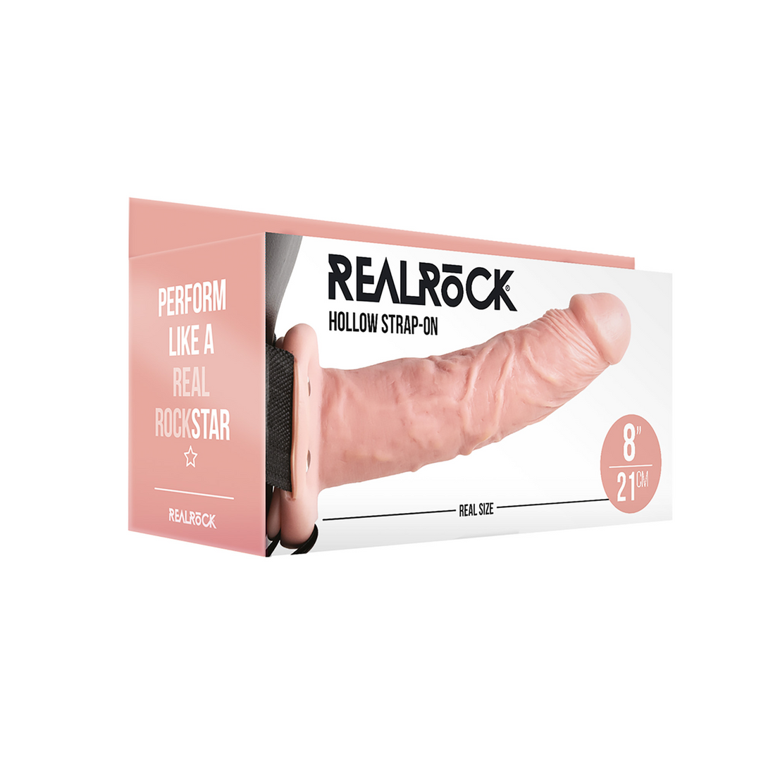 Realrock by shots Hollow Strap-On zonder Balls - 8 / 20,5 cm (8714273521217)