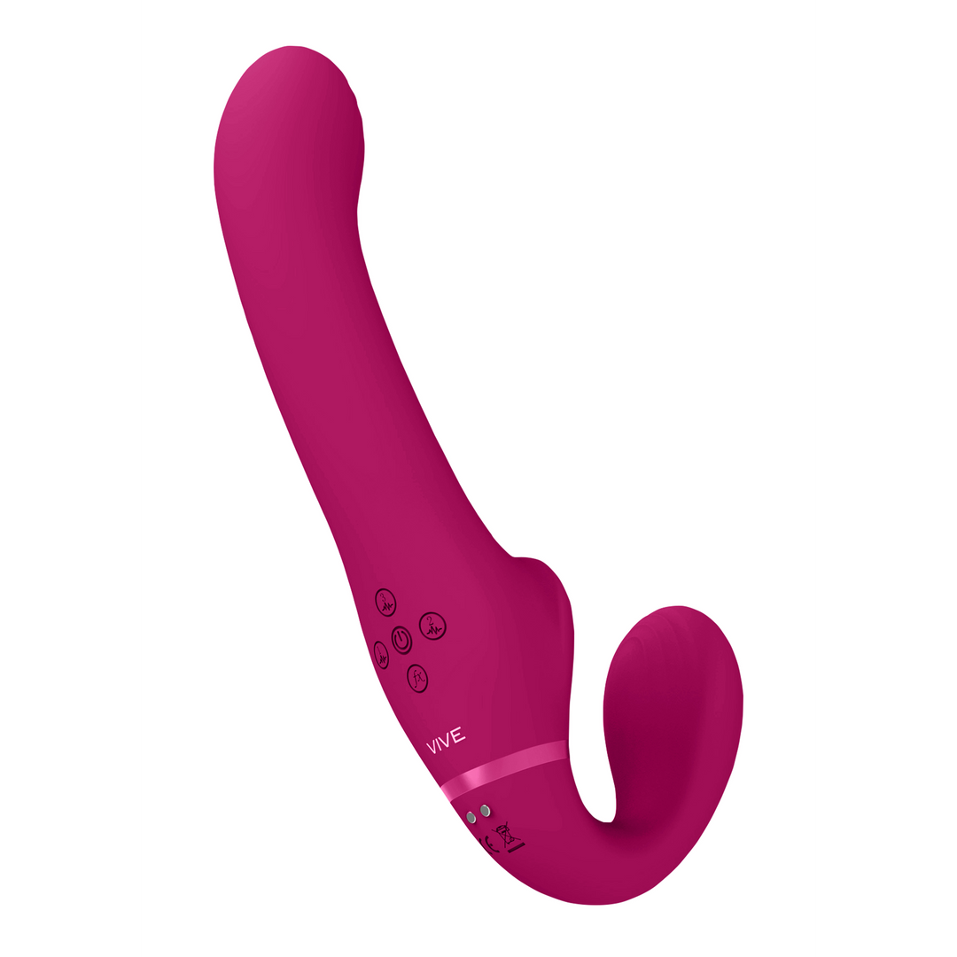 Vive by shots Ai - Dual Vibrating Air Wave Tickler Strapless Strapon (8714273537522)