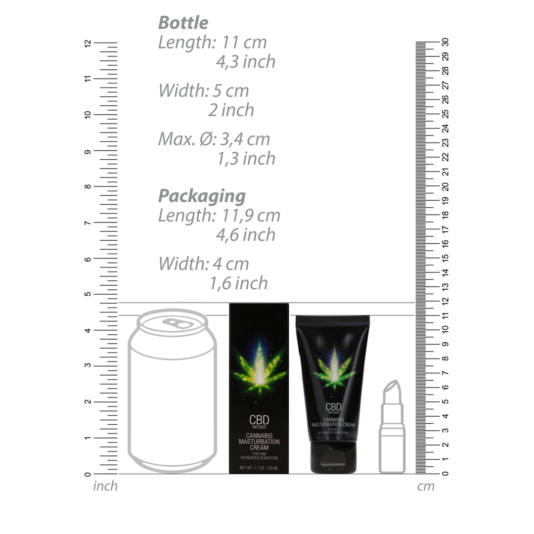 Pharmquests by shots CBD Cannabis Masturbatiecrème voor Hem - 2 fl oz / 50 ml (8714273531179)