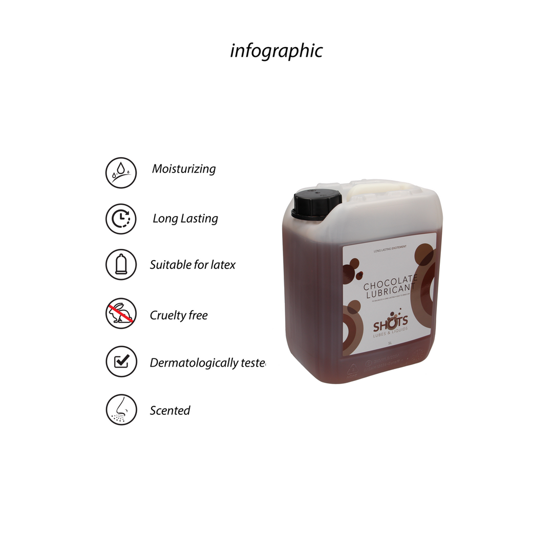Shots lubes  liquids by shots Smeermiddel - Chocolade - 1,3 gal / 5 l (8714273525369)