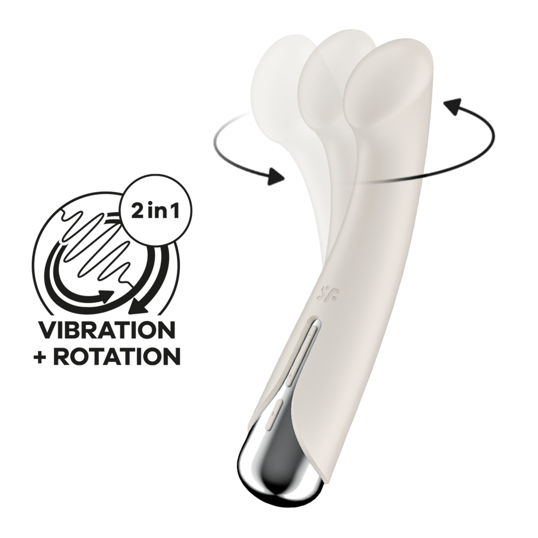 Satisfyer Spinning G-Spot 1 - Rotating G-Spot Vibrator - Beige (4061504048772)