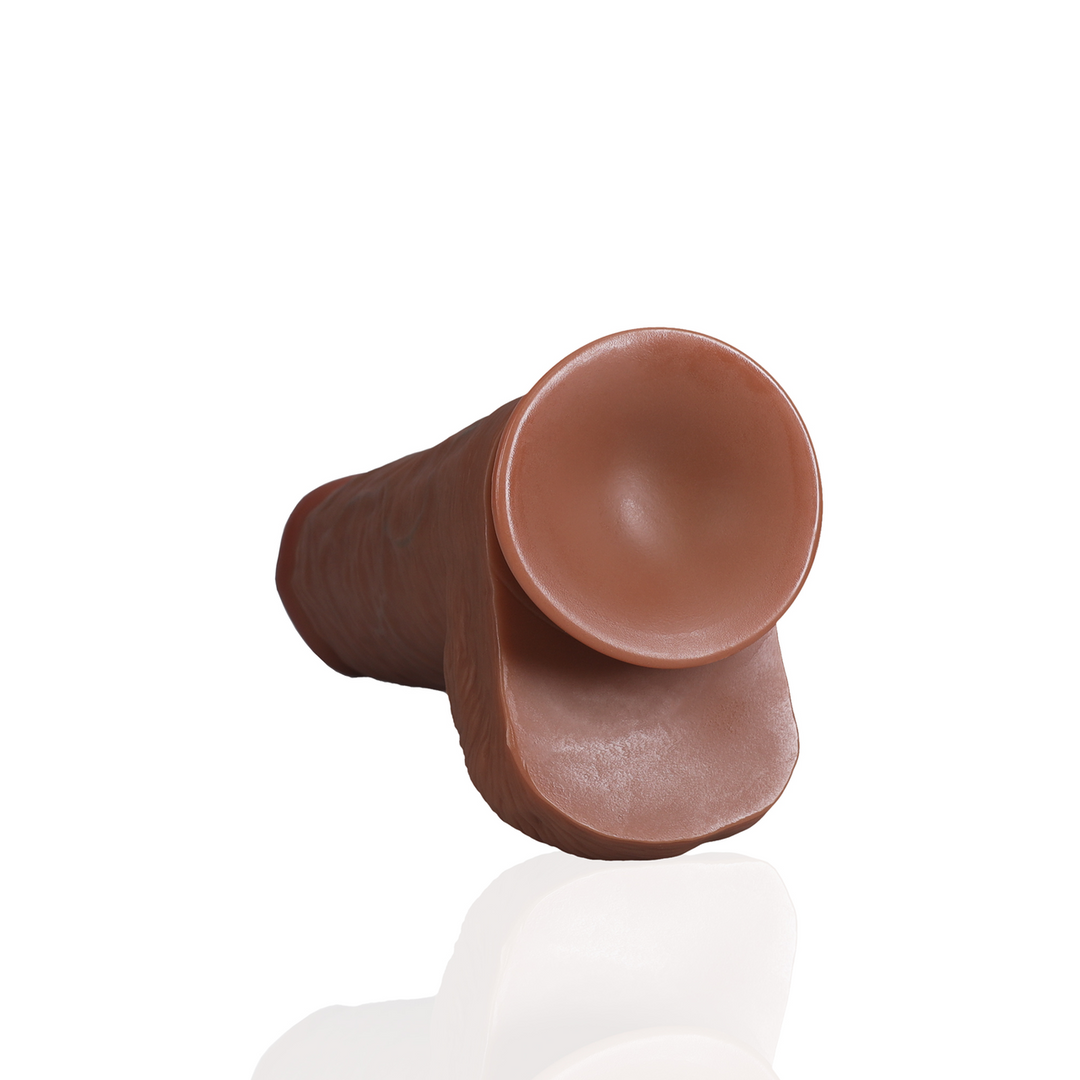 Realrock by shots Extra Dikke Recht met Ballen 10 / 25,4 cm - Tan (8714273505781)