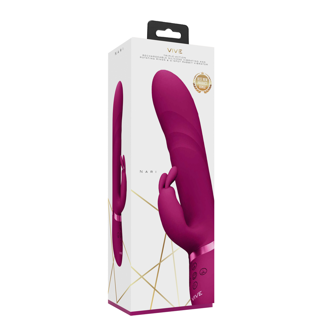 Vive by shots Nari - Vibrerende en Rotating Beads, G-Spot Rabbit - Roze (8714273537867)