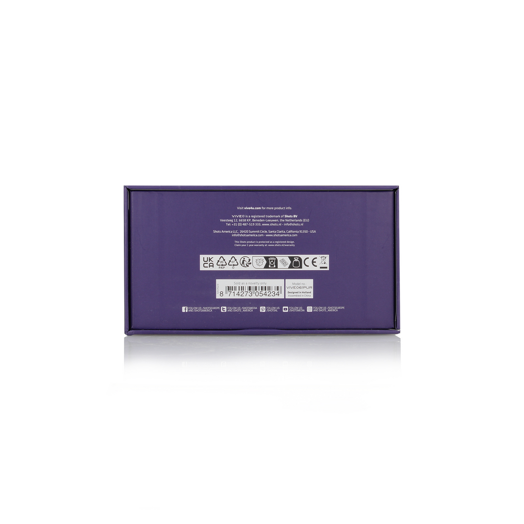 Vive by shots Gen - Triple Motor G-Spot Vibrator met Pulse Wave en Vibrerende Borstels - Paars (8714273054234)