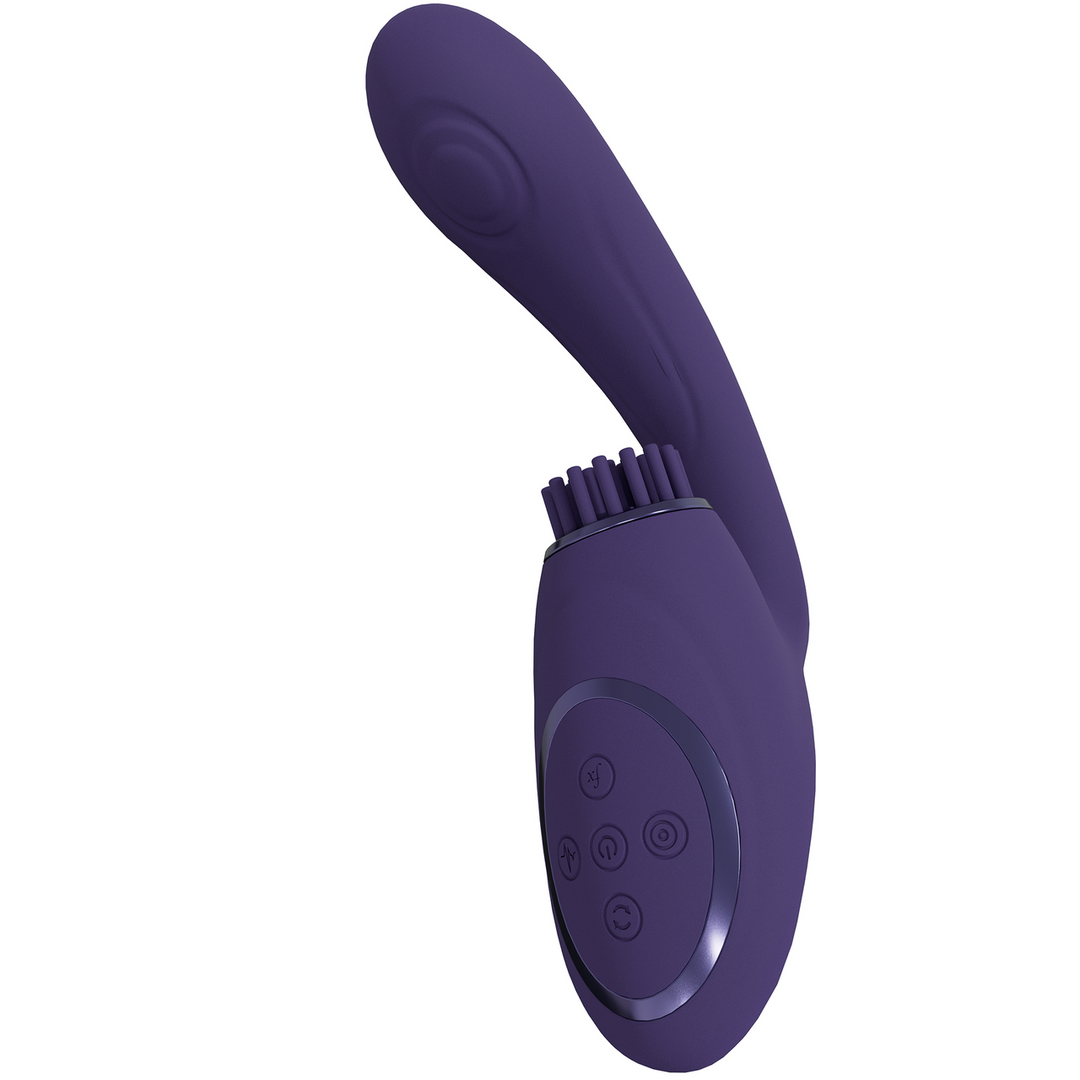 Vive by shots Gen - Triple Motor G-Spot Vibrator met Pulse Wave en Vibrerende Borstels - Paars (8714273054234)